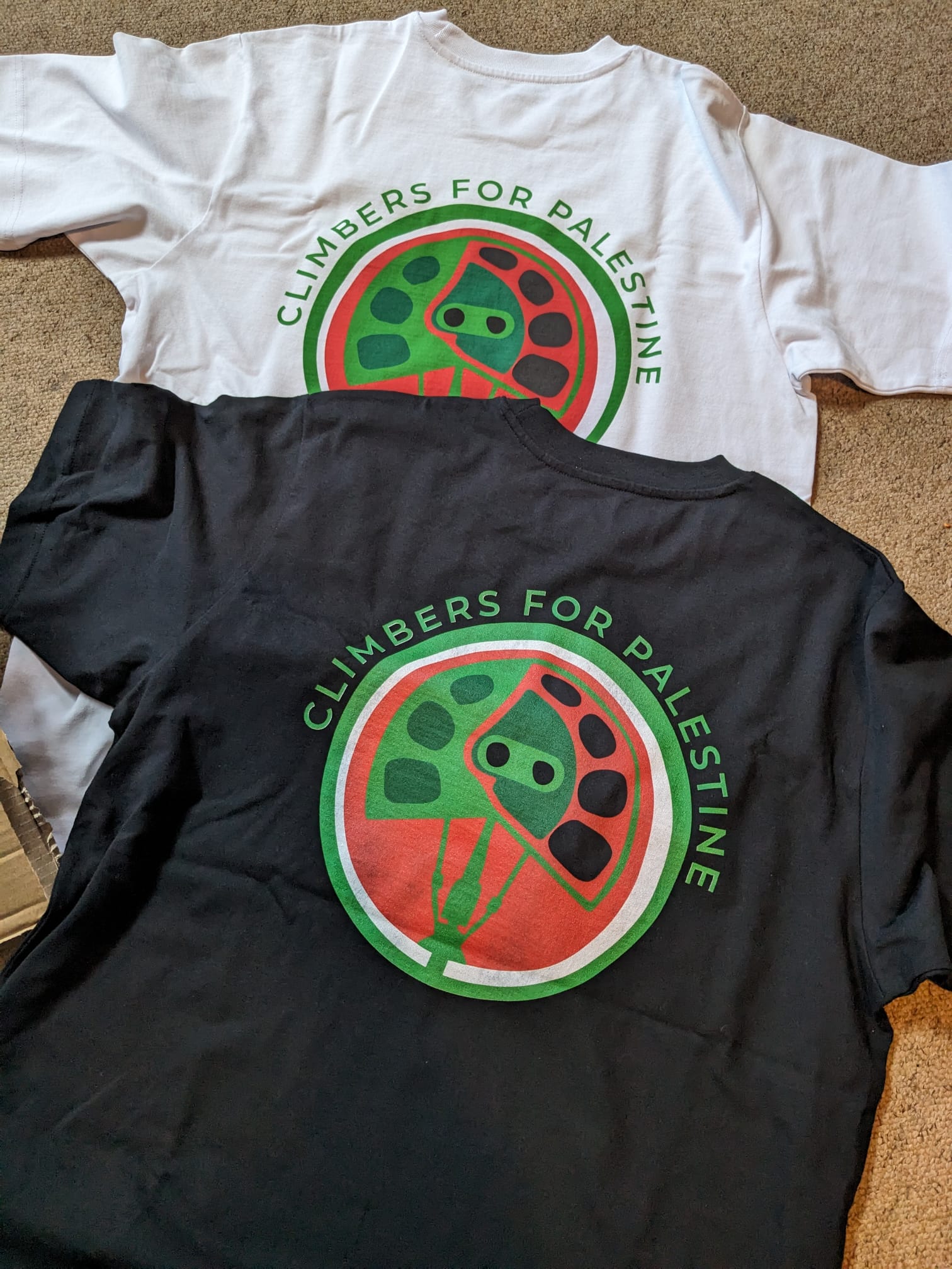 climbers for palestine tshirts